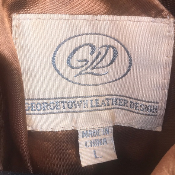 Georgetown Leather Design sz L Safari Style Coat - Picture 11 of 11